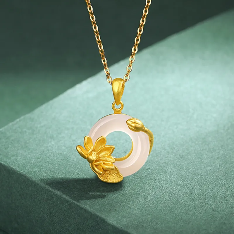 LIU GUI FU JEWELRY Chalcedony Collarbone Chain Women's-4