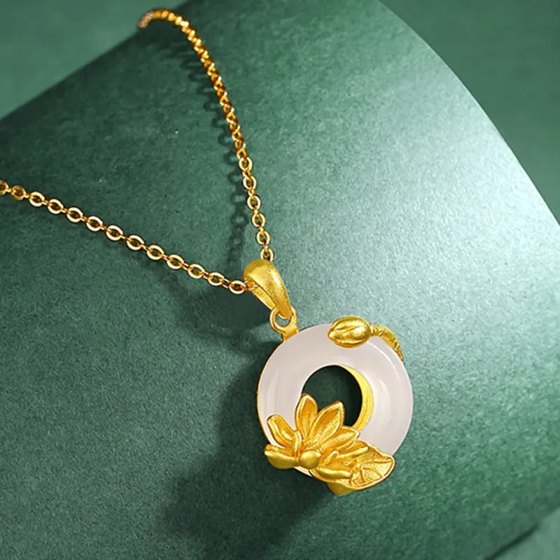 LIU GUI FU JEWELRY Chalcedony Collarbone Chain Women's-6