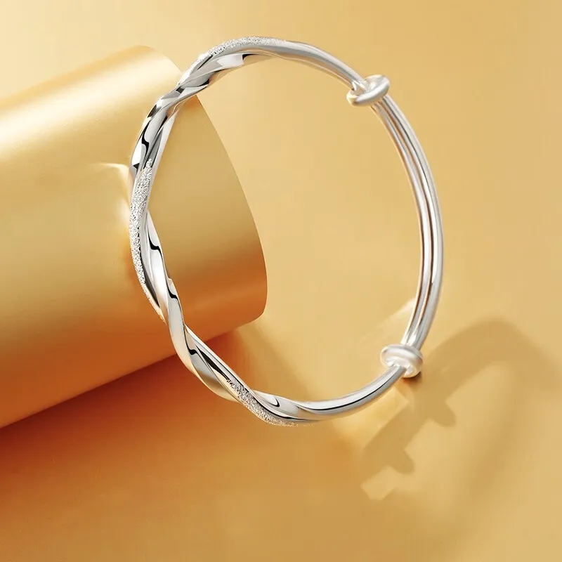 LIU GUI FU JEWELRY S999 Fine Silver Sterling Silver Bracelets Women's-3