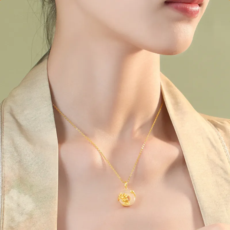 LIU GUI FU JEWELRY Chalcedony Collarbone Chain Women's-12