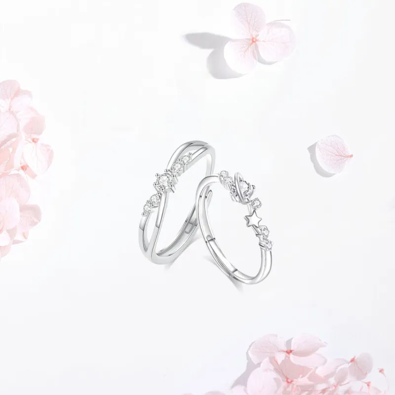 SHK Colored Glaze Zircon Ring Unisex-1
