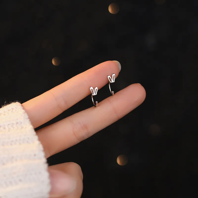 SHK Sterling Silver Earrings Women's Silver-2