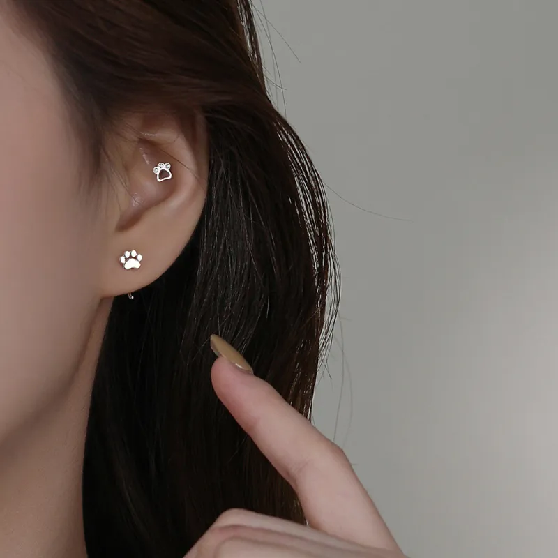 SHK Sterling Silver Stud Earrings Women's-4
