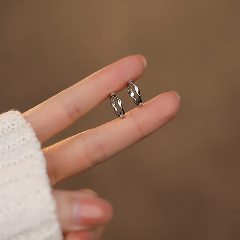 SHK Sterling Silver Earrings Unisex-1