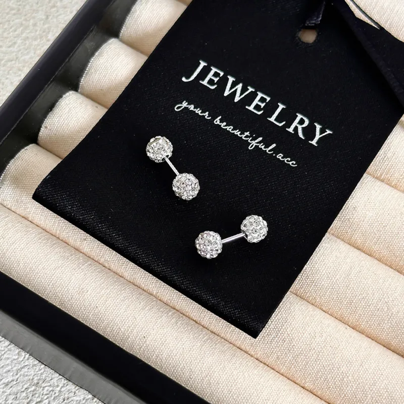 SHK Sterling Silver Stud Earrings Unisex-4