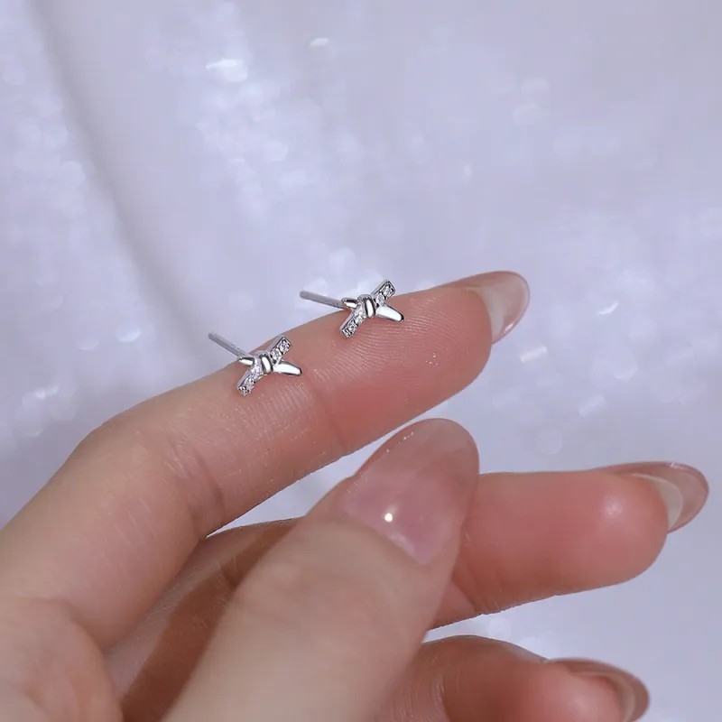 SHK Sterling Silver Stud Earrings Women's-4
