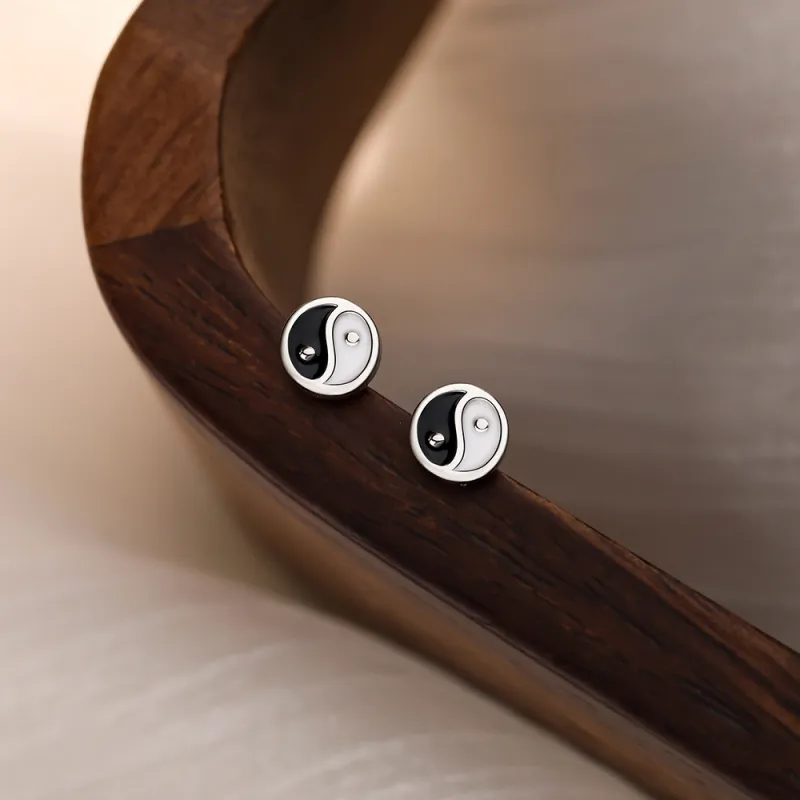 SHK Sterling Silver Stud Earrings Unisex-3
