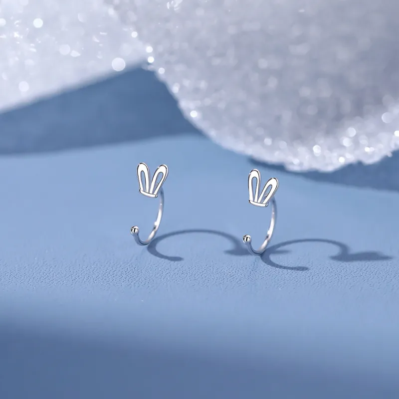 SHK Sterling Silver Earrings Women's Silver-1