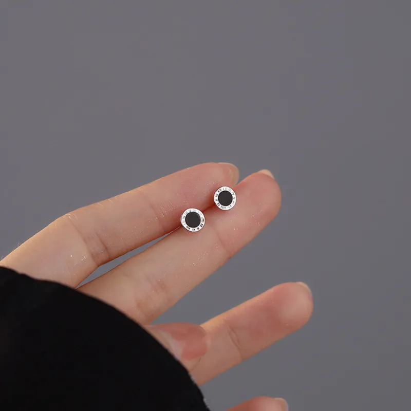 SHK Sterling Silver Stud Earrings Unisex-1