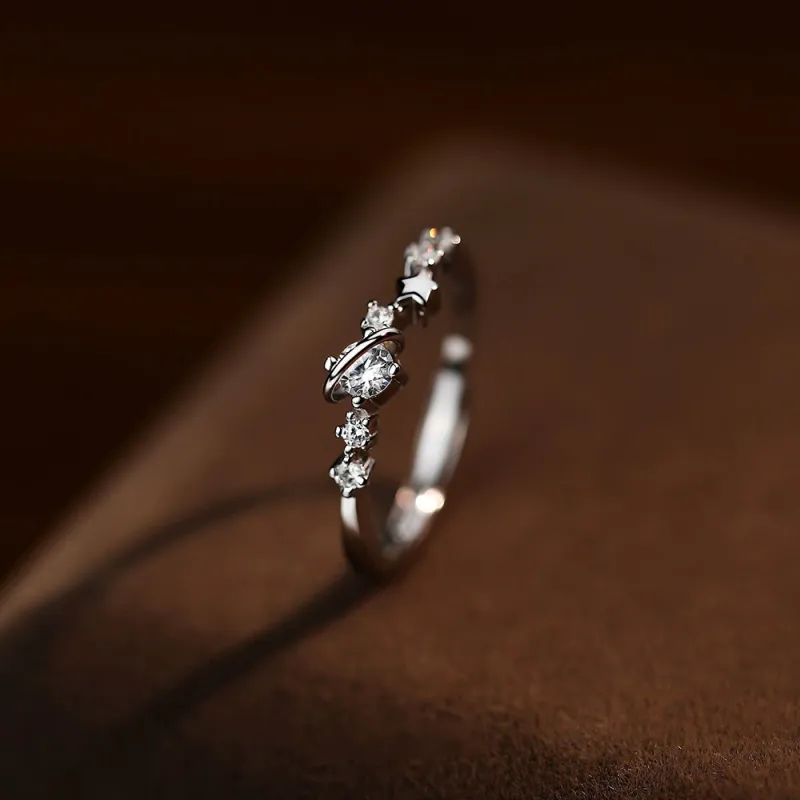 SHK Colored Glaze Zircon Ring Unisex-6