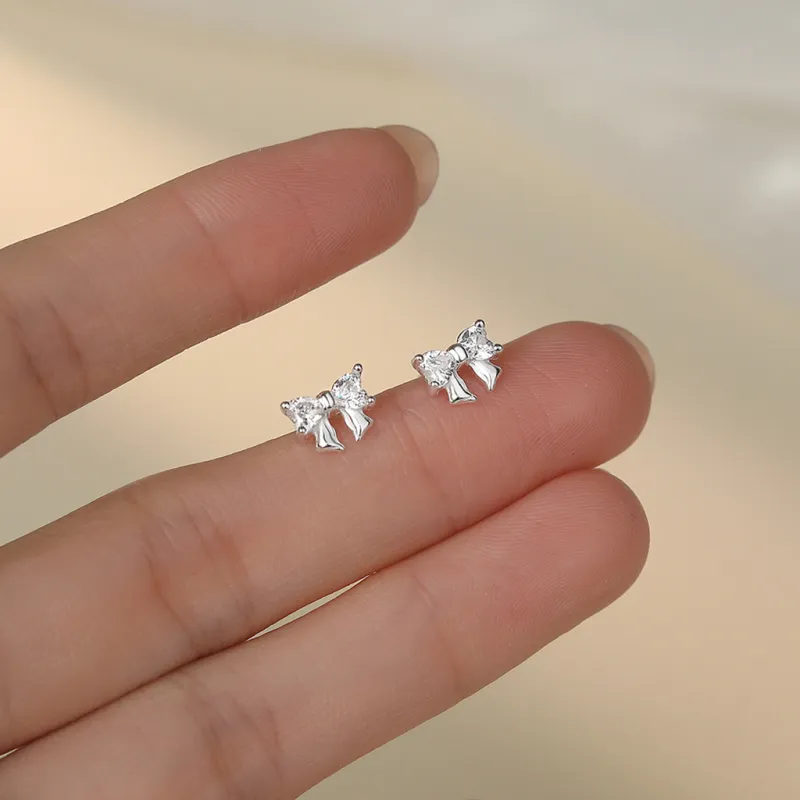 SHK Sterling Silver Stud Earrings Women's-3