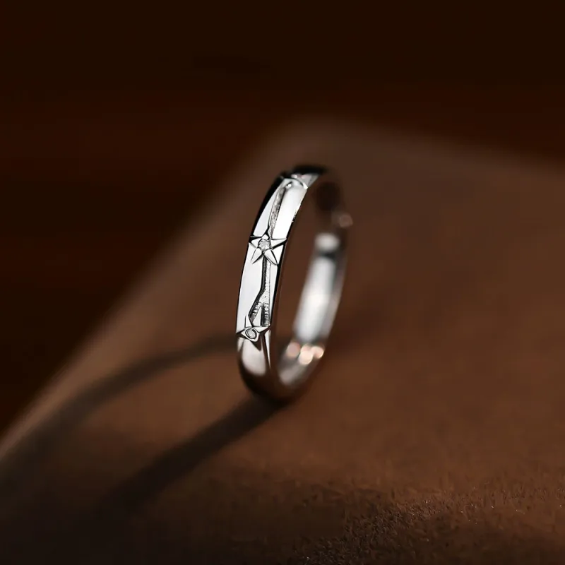 SHK Colored Glaze Zircon Ring Unisex-5