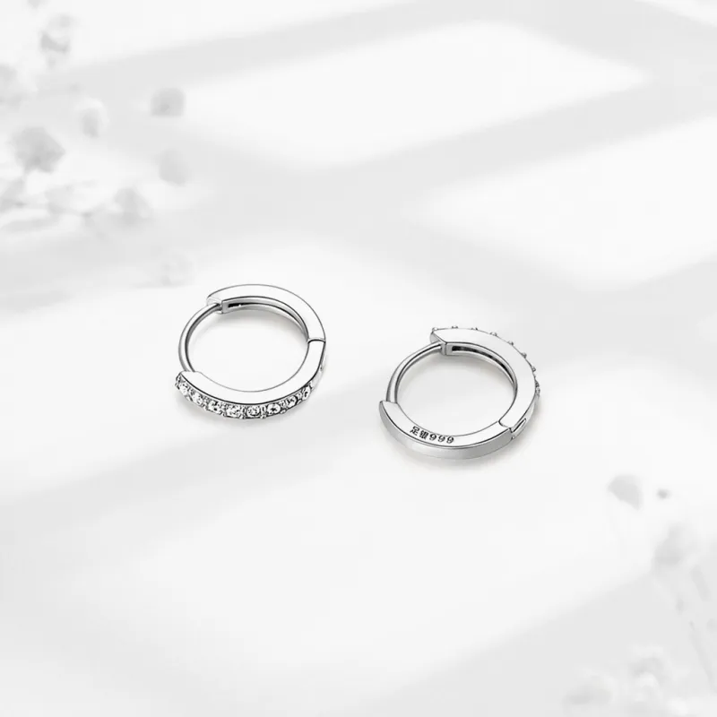 SHK Sterling Silver Earrings Unisex-4
