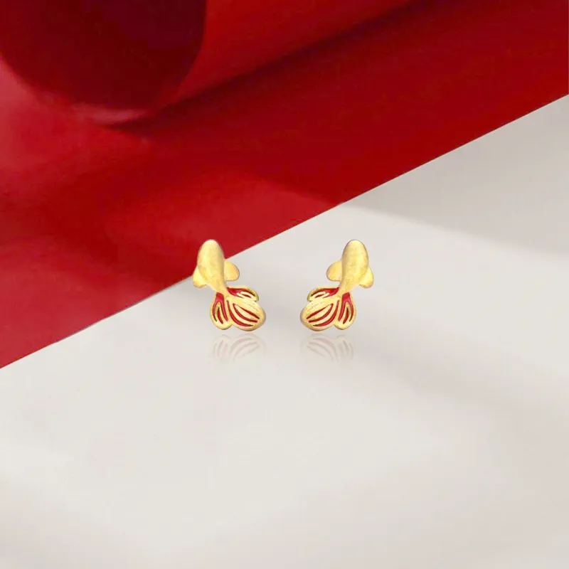 SHK Sterling Silver S999 Stud Earrings Women's-6
