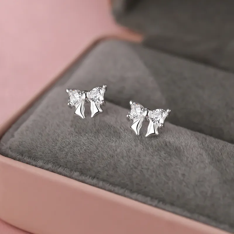 SHK Sterling Silver Stud Earrings Women's-6