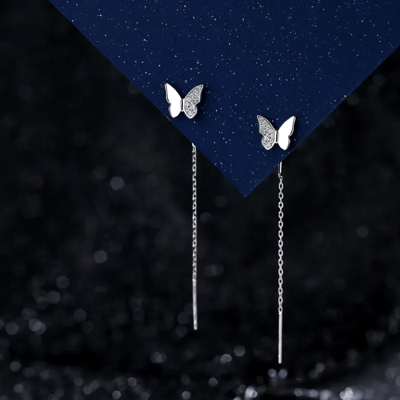 SHK 999 Fine Silver Drop Earrings Women's-4