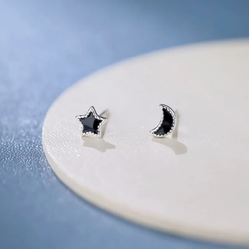 SHK Sterling Silver Stud Earrings Unisex-3