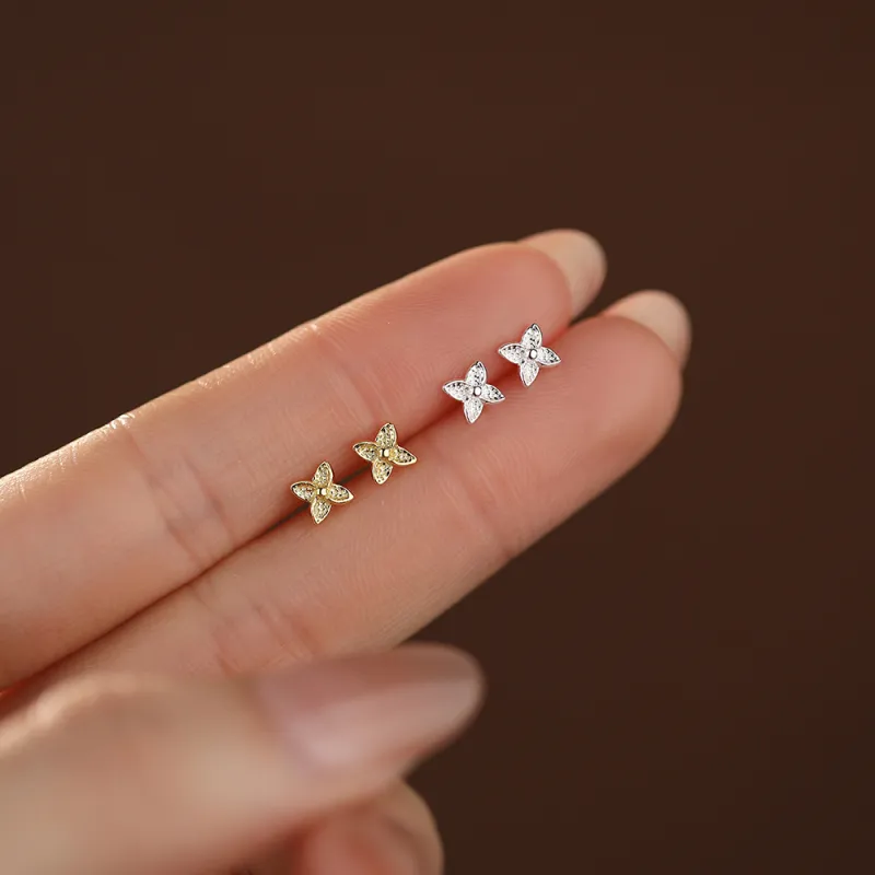 SHK Sterling Silver Stud Earrings Women's-3