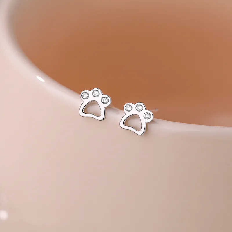 SHK Sterling Silver Stud Earrings Women's-5