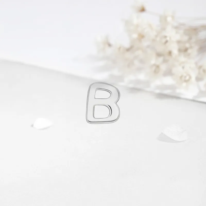 SHK Sterling Silver Stud Earrings Unisex-4