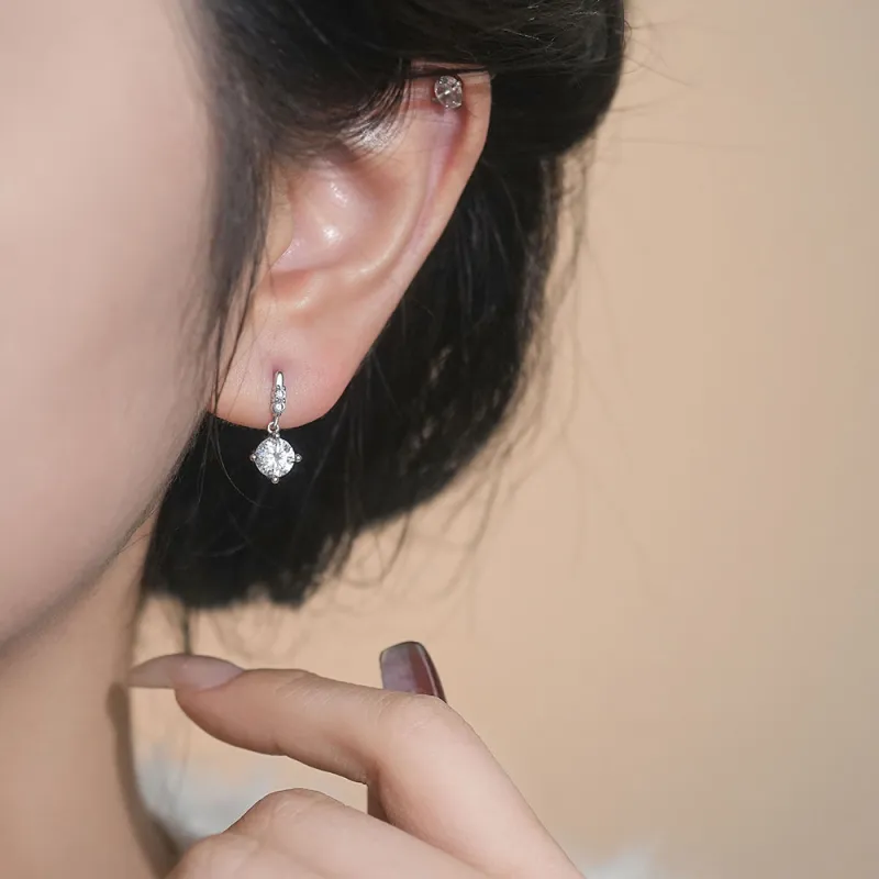 SHK Sterling Silver Earrings Women's Silver-2