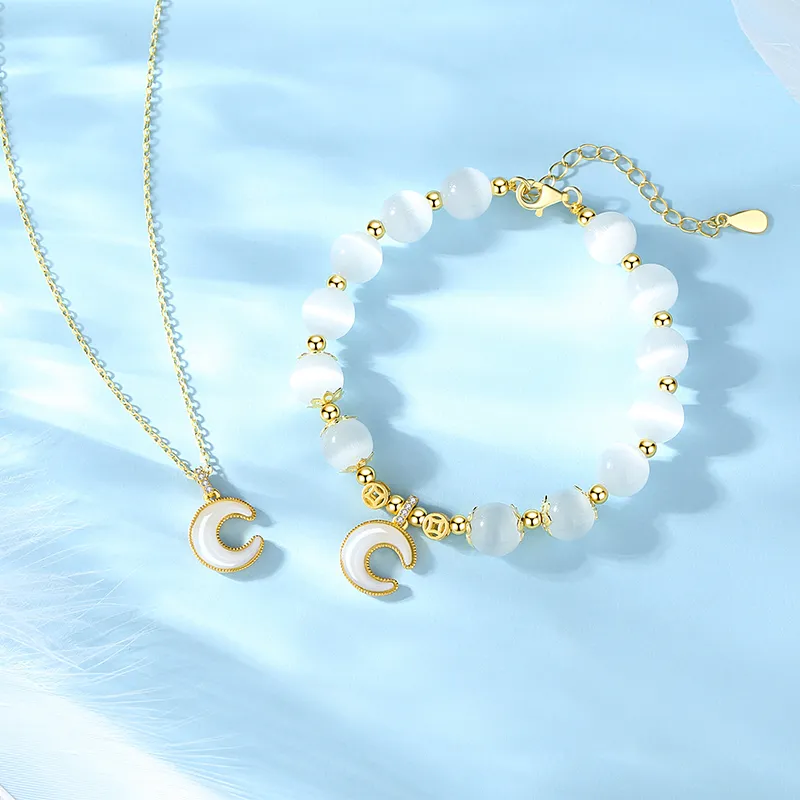 ZUOHUO S925 Silver Necklaces Women's Champagne Gold-5