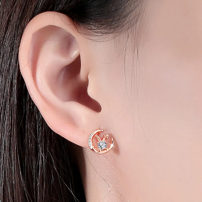 ZUOHUO S999 Fine Silver Stud Earrings Women's-2