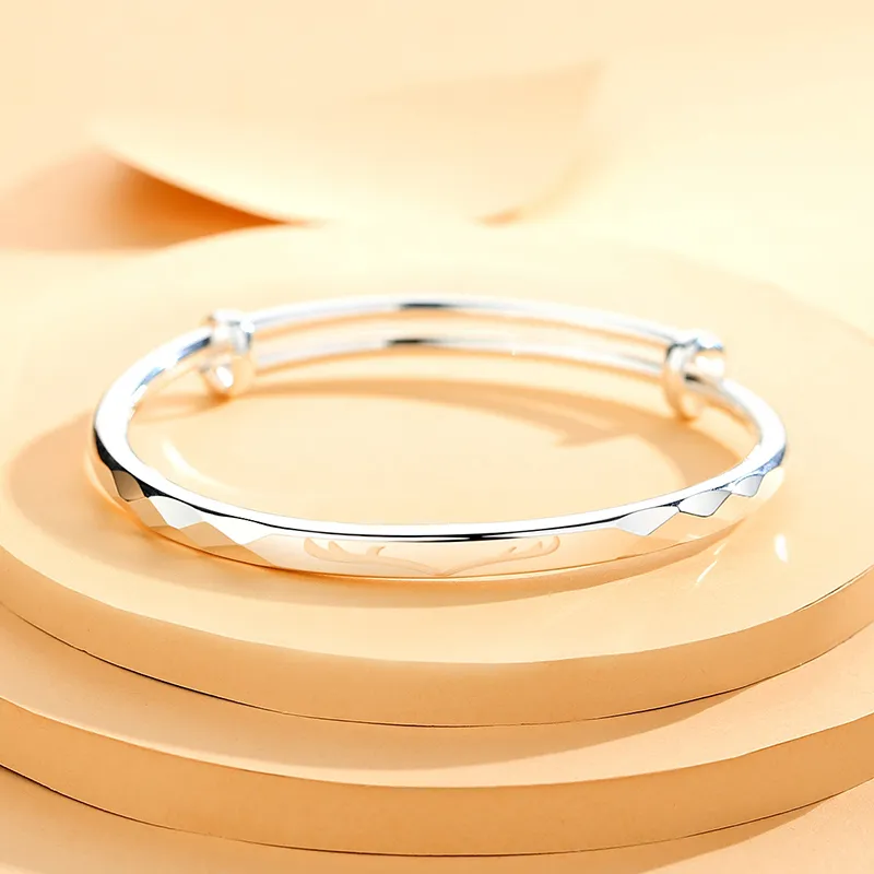 ZUOHUO S999 Fine Silver Sterling Silver Bracelets Women's Silver White-1