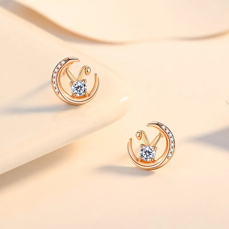ZUOHUO S999 Fine Silver Stud Earrings Women's-1