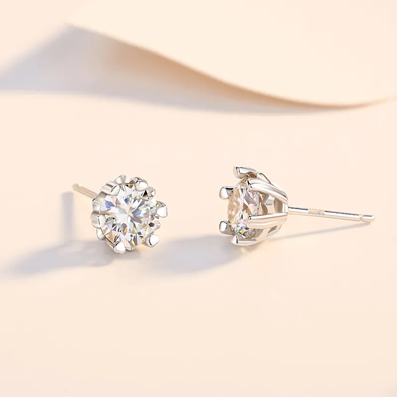 ZUOHUO S999 Silver Stud Earrings Women's-5