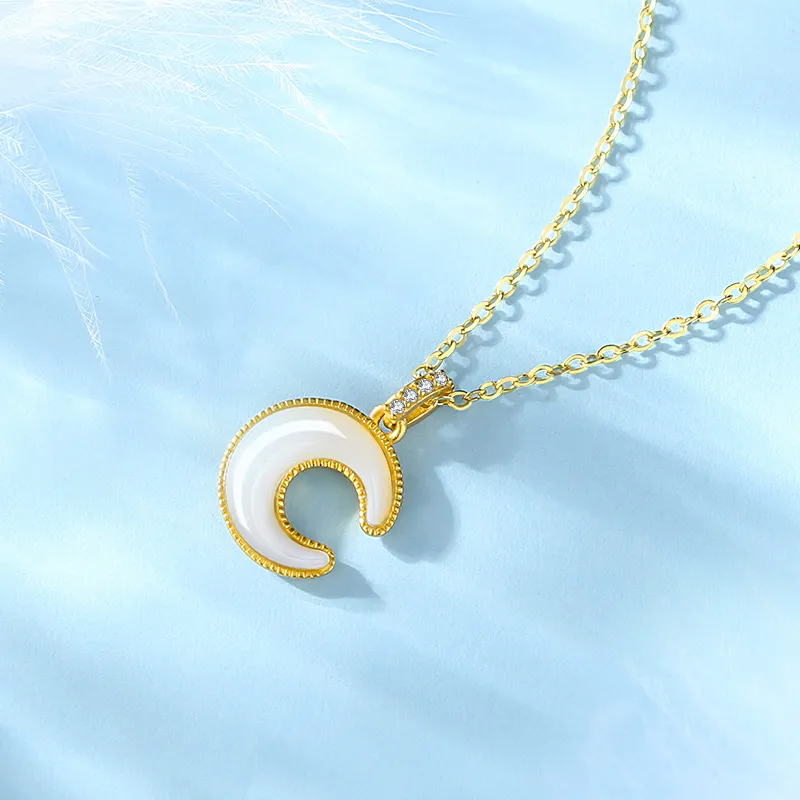 ZUOHUO S925 Silver Necklaces Women's Champagne Gold-2