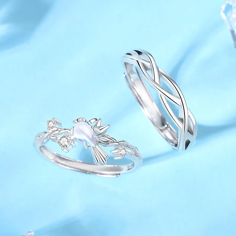 ZUOHUO S999 Fine Silver Rings Unisex Silver-2