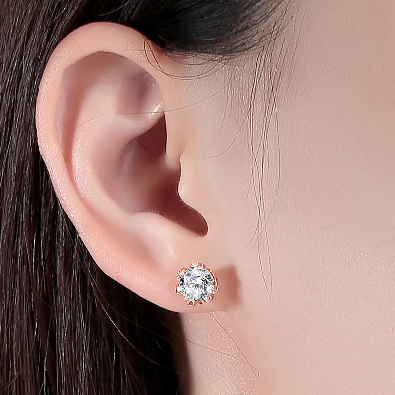 ZUOHUO S999 Silver Stud Earrings Women's-2