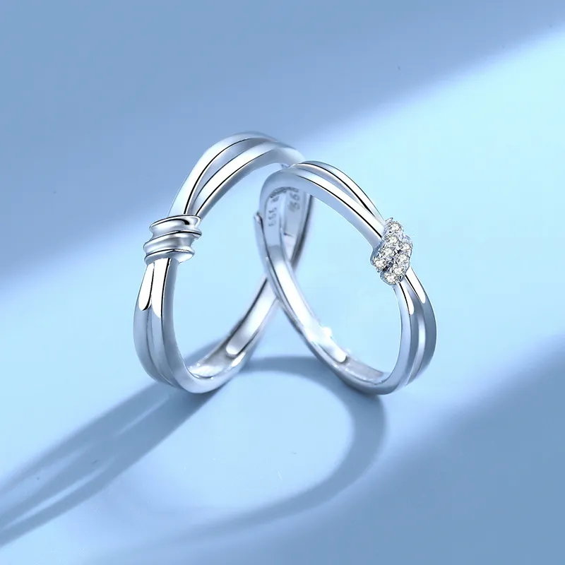 ZUOHUO S999 Silver Rings Unisex Silver White-5