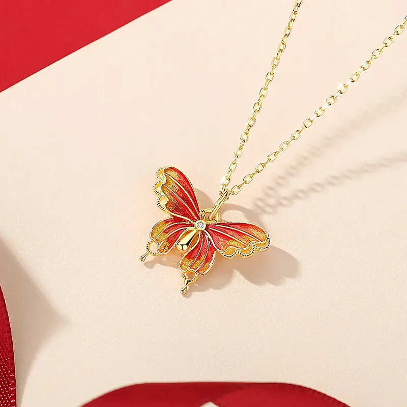 ZUOHUO S999 Fine Silver Necklaces Women's Champagne Gold-1