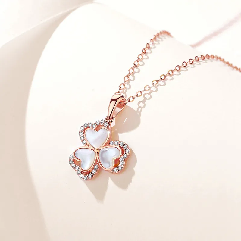 ZUOHUO S925 Silver Necklaces Women's Rose Gold-1