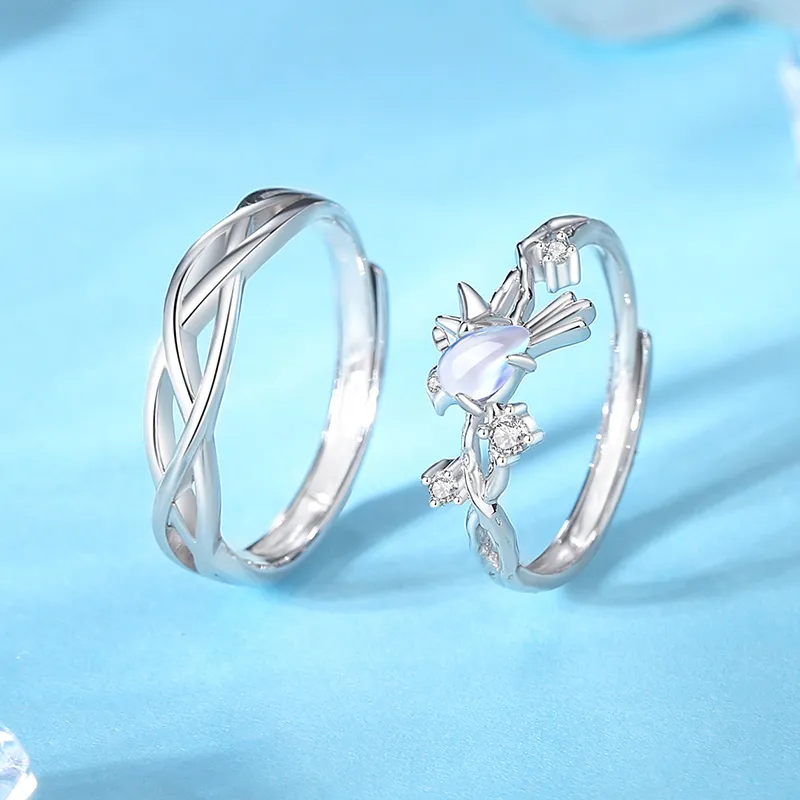 ZUOHUO S999 Fine Silver Rings Unisex Silver-5