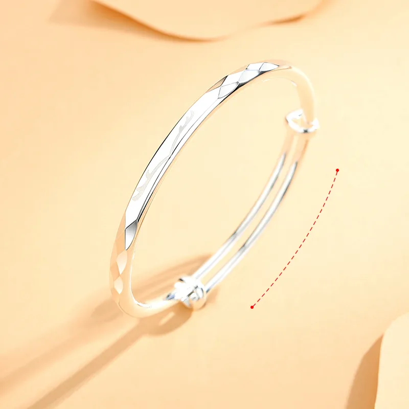 ZUOHUO S999 Fine Silver Sterling Silver Bracelets Women's Silver White-3