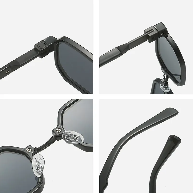 PSACSS PC Metal Square Sunglasses Unisex-2