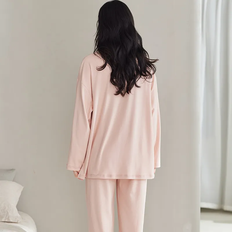 Montagut Pajama Set Autumn And Winter Season Unisex Two Piece Set-2