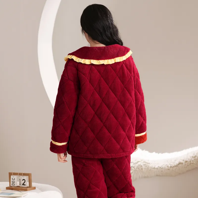 Montagut Pajama Set Women's Red-1