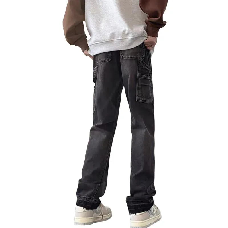 MGXEK Jeans Unisex Black Gray-5