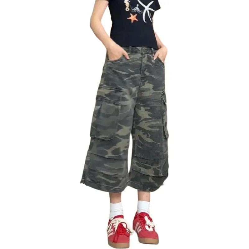 MGXEK Denim Shorts Unisex Camouflage-3