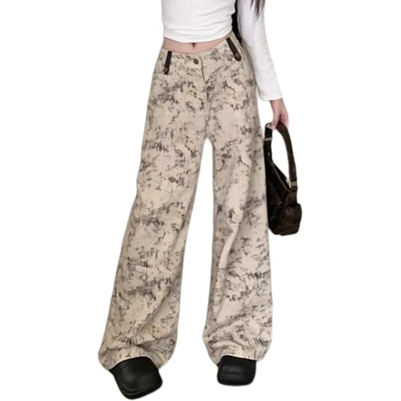 MGXEK Jeans Unisex Print Tie Dye-1