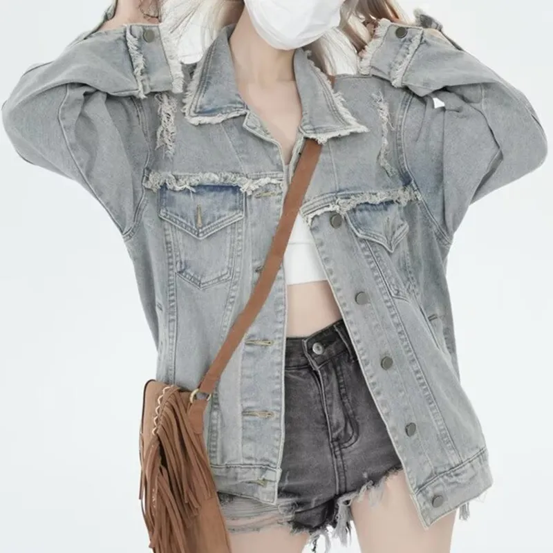 MGXEK Denim Jackets Unisex Blue-2