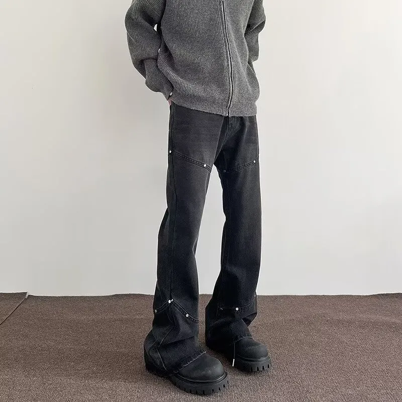 MGXEK Jeans Unisex Black Gray-5