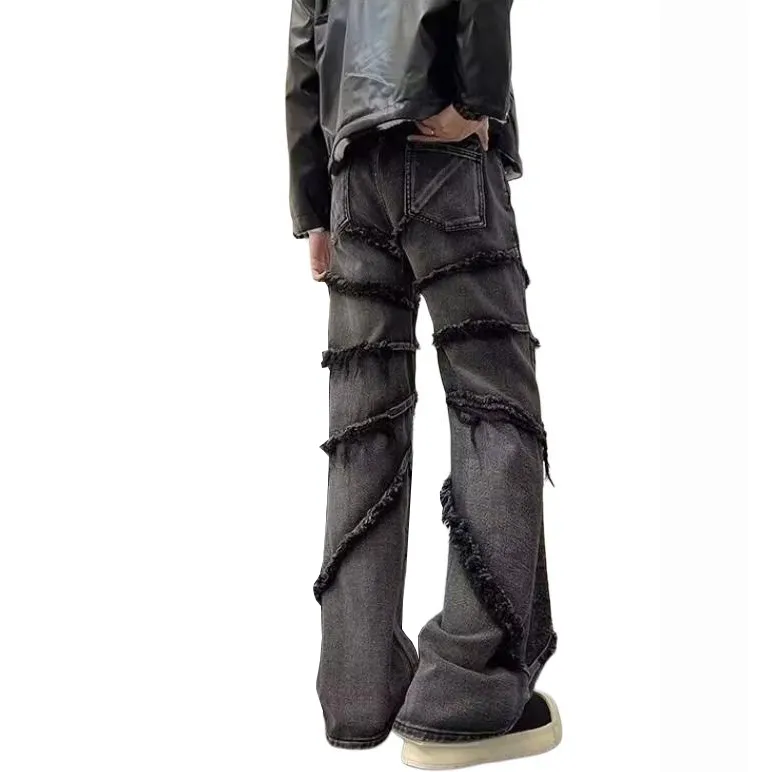 MGXEK Jeans Unisex Black Gray-4