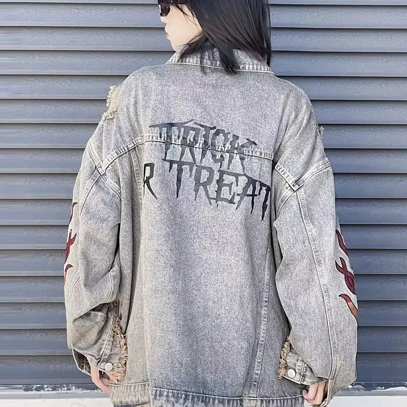 MGXEK Denim Jacket Unisex Vintage-3