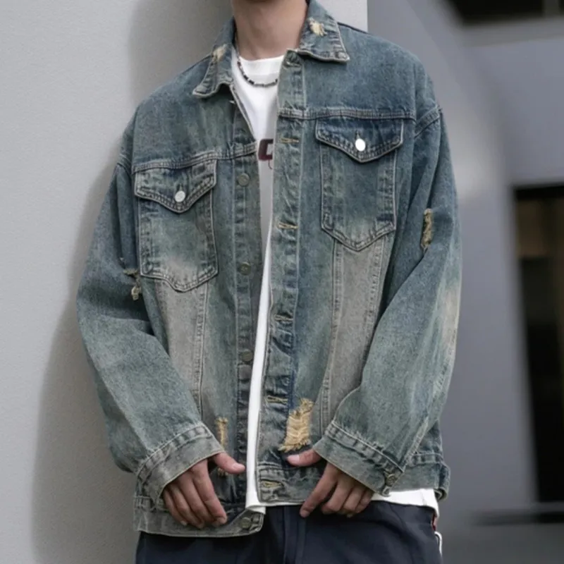 MGXEK Denim Jacket Unisex Black Gray-6