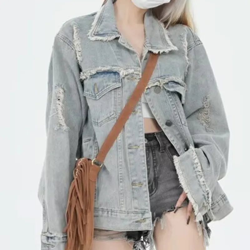 MGXEK Denim Jackets Unisex Blue-3